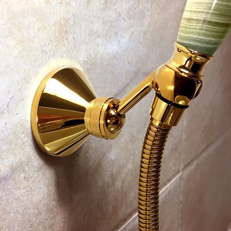 Gold brass Shower head bidet sprayer holder golden Fixed rotation Bracket Shower accessories
Gold brass Shower head bidet sprayer holder golden Fixed rotation Bracket Shower accessories