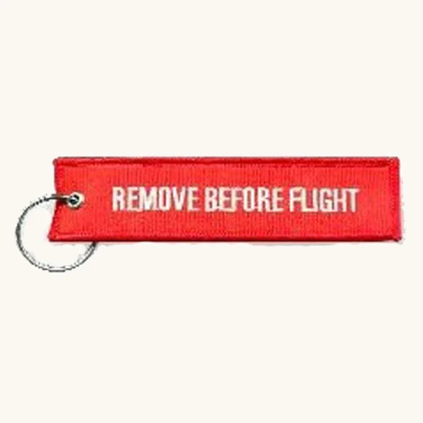 Remove Before Flight Embroidery Key Chain Made by Fabric with Eyelet and 3cm Metal Ring Accept Custom MOQ100pcs free shipping
Remove Before Flight Embroidery Key Chain Made by Fabric with Eyelet and 3cm Metal Ring Accept Custom MOQ100pcs free shipping