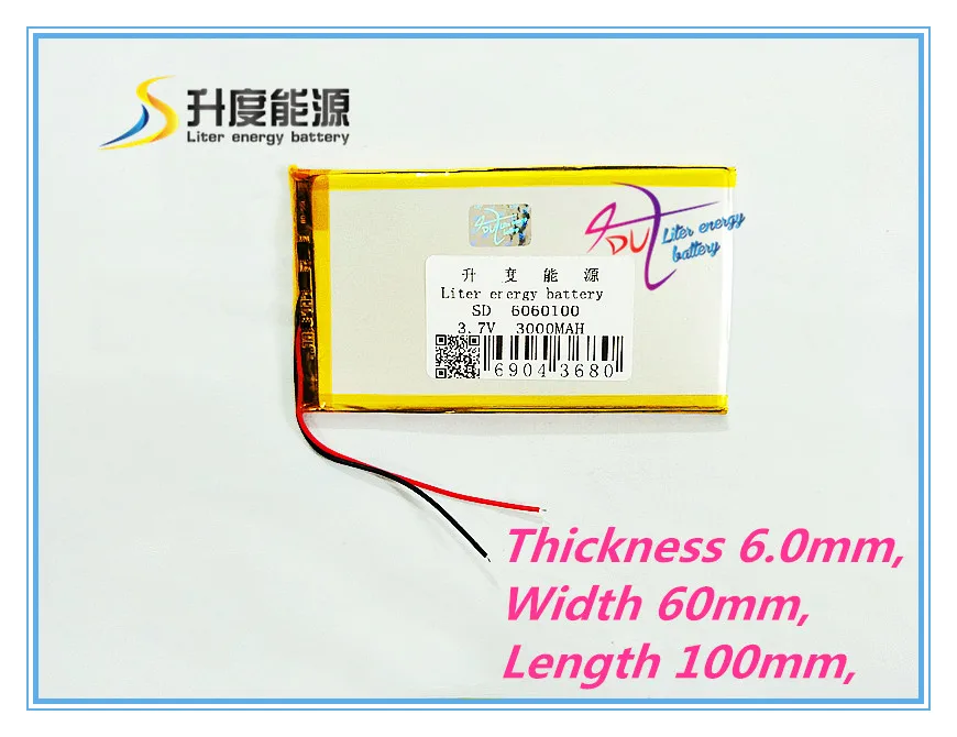 best battery brand Size 6060100 3.7V 3000mah tablet battery with Protection Board For Tablet PCs PDA Power Bank
best battery brand Size 6060100 3.7V 3000mah tablet battery with Protection Board For Tablet PCs PDA Power Bank