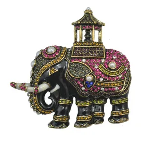 TTjewelry 3.14" Vintage Luxury Elephant Animals Multi-color Crystal Brooch Pin Gold Tone
TTjewelry 3.14" Vintage Luxury Elephant Animals Multi-color Crystal Brooch Pin Gold Tone