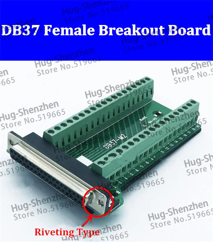 DB37 female Signal Module Terminal Breakout Board Riveting type Connector 25pcs
DB37 female Signal Module Terminal Breakout Board Riveting type Connector 25pcs