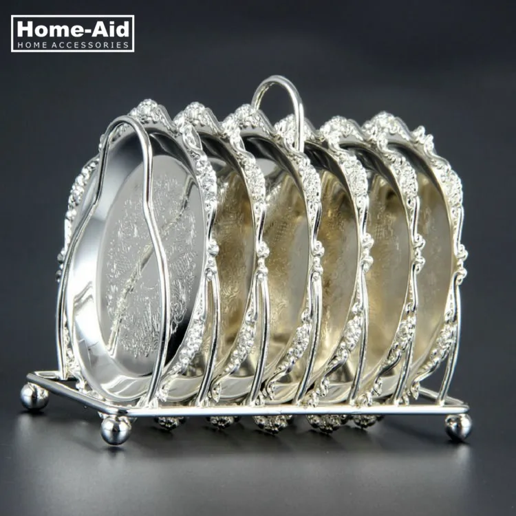 Cocktail Drink Coaster Vintage Gold Silver Zinc Alloy Metal Saucer Tea Pad Drink Coasters Multilateral Silver
Cocktail Drink Coaster Vintage Gold Silver Zinc Alloy Metal Saucer Tea Pad Drink Coasters Multilateral Silver