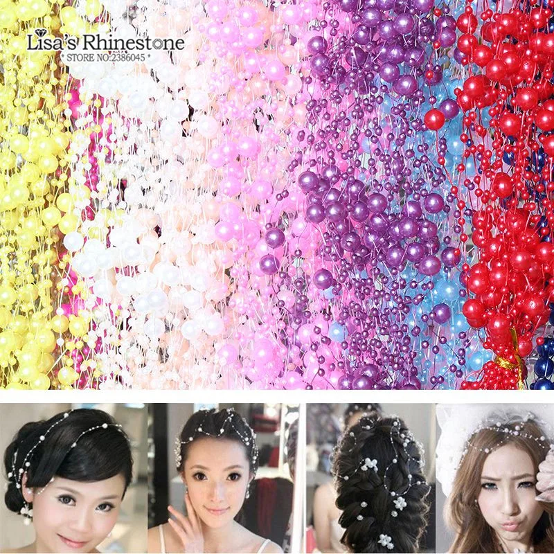 5m 4pcs/lot 17Colors Fishing Line Artificial Pearls Beads Chain Garland Flowers For DIY Wedding Party Decoration Products
5m 4pcs/lot 17Colors Fishing Line Artificial Pearls Beads Chain Garland Flowers For DIY Wedding Party Decoration Products