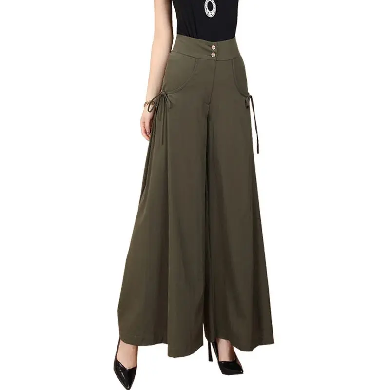 2018 new wide leg pants women spring and summer high waist pants large size trousers Loose casual pants LQ0020
2018 new wide leg pants women spring and summer high waist pants large size trousers Loose casual pants LQ0020