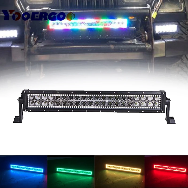 22 inch 120W LED Light Bar Straight / HALO Ring RGB color by Remote for Fog Driving Boat Car Truck SUV ATV Off Road
22 inch 120W LED Light Bar Straight / HALO Ring RGB color by Remote for Fog Driving Boat Car Truck SUV ATV Off Road