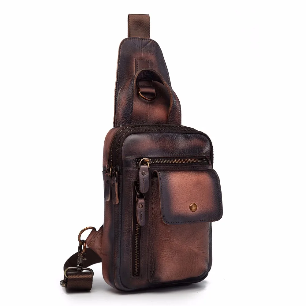 Quality Men Leather Fashion Sling Chest Bag Design Travel Triangle Cross body Bag Daypack 8" Tablet Tea Umbralla Male B574bu
Quality Men Leather Fashion Sling Chest Bag Design Travel Triangle Cross body Bag Daypack 8" Tablet Tea Umbralla Male B574bu