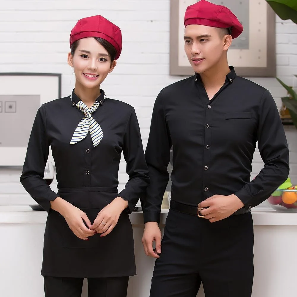 Hotel Women Waitress Overalls Jacket Female Restaurant Long Sleeve Uniform Fast Food Shop Cafe Plus Size Men Waiter Shirt H2357
Hotel Women Waitress Overalls Jacket Female Restaurant Long Sleeve Uniform Fast Food Shop Cafe Plus Size Men Waiter Shirt H2357