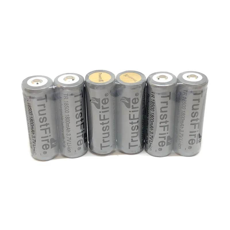 10pcs/lot TrustFire Protected TR 18500 3.7V 1800mAh Battery Rechargeable Li-ion Batteries Cell with PCB Board For E-cigs Torches 
10pcs/lot TrustFire Protected TR 18500 3.7V 1800mAh Battery Rechargeable Li-ion Batteries Cell with PCB Board For E-cigs Torches