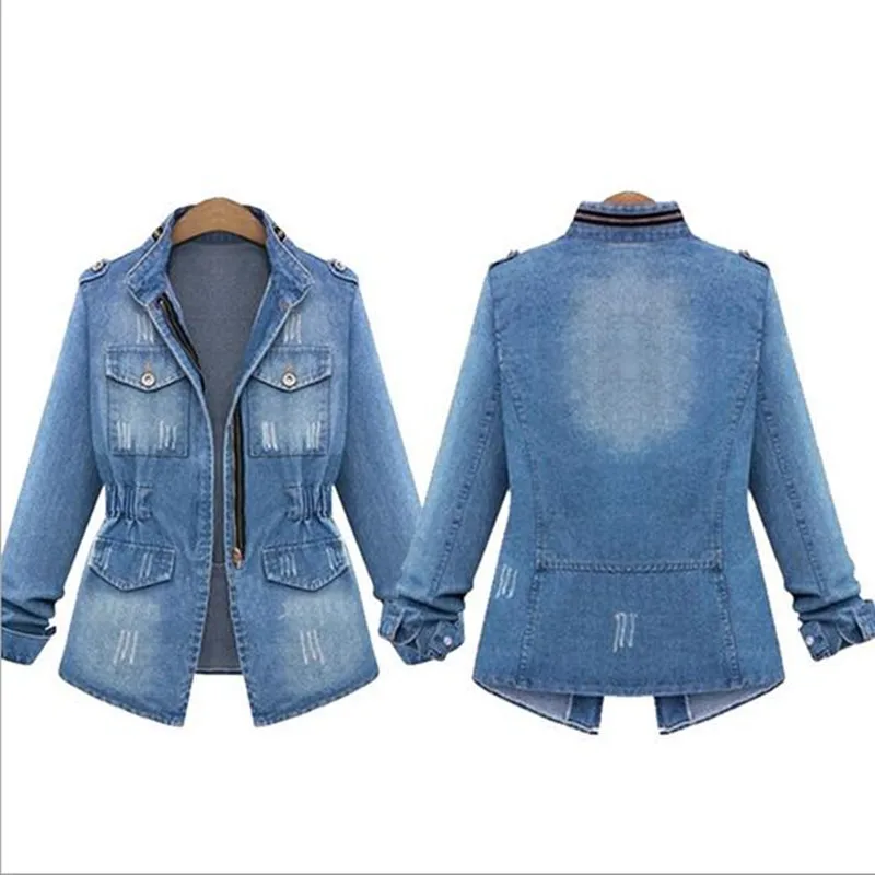 Women Spring New Fashion Long Sleeve Slim Jeans Jacket Female Casual All-Match Zipper Bleached Denim Coat Outerwear Jacket
Women Spring New Fashion Long Sleeve Slim Jeans Jacket Female Casual All-Match Zipper Bleached Denim Coat Outerwear Jacket