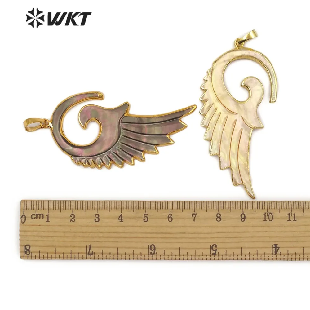 WT-P905 Wholesale Fashion Natural Shell Pendants Gold Color Plated Feather Shape For Charming Jewelry Design High Quality
WT-P905 Wholesale Fashion Natural Shell Pendants Gold Color Plated Feather Shape For Charming Jewelry Design High Quality