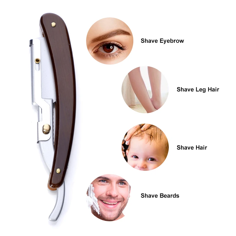 Stainless Steel Straight Edge Razor Folding Shaver Knife Barber Razor Handle Facial Hair Eyebrow Beard Shave Shaving Tool
Stainless Steel Straight Edge Razor Folding Shaver Knife Barber Razor Handle Facial Hair Eyebrow Beard Shave Shaving Tool