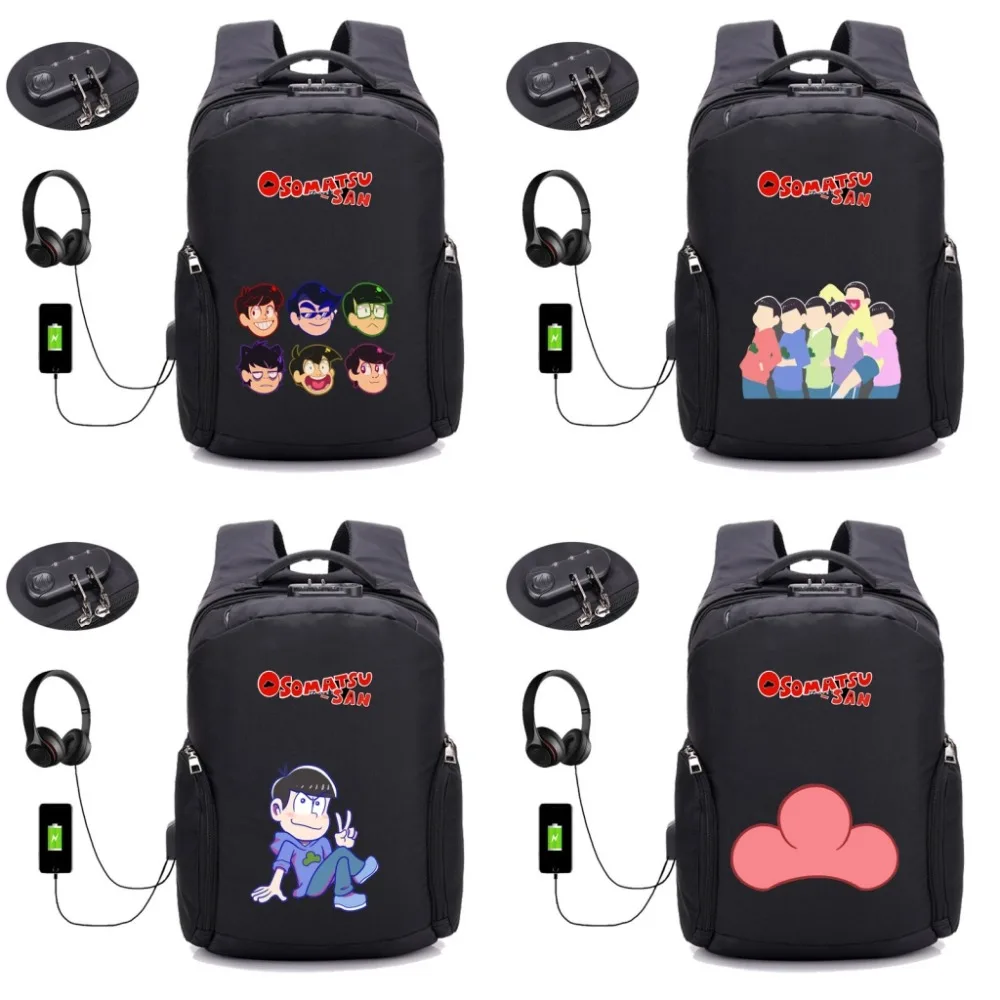 Аниме Osomatsu-рюкзак san Анти-кражи зарядка через USB рюкзак для подростков, мужской рюкзак для путешествий студенческий рюкзак, 12 разных стилей
Аниме Osomatsu-рюкзак san Анти-кражи зарядка через USB рюкзак для подростков, мужской рюкзак для путешествий студенческий рюкзак, 12 разных стилей