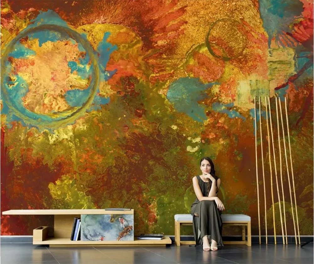 beibehang Custom wallpaper 3d photo mural red circle abstract oil painting green yellow modern abstract painting 3d wall paper
beibehang Custom wallpaper 3d photo mural red circle abstract oil painting green yellow modern abstract painting 3d wall paper