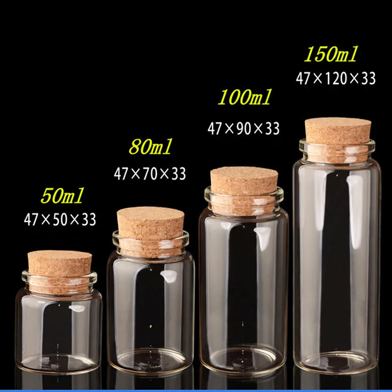 Glass Bottles with Cork Crafts Bottles Jars Weding Gift 50ml 80ml 100ml 150ml Empty Jars Containers Bottles 24pcs
Glass Bottles with Cork Crafts Bottles Jars Weding Gift 50ml 80ml 100ml 150ml Empty Jars Containers Bottles 24pcs