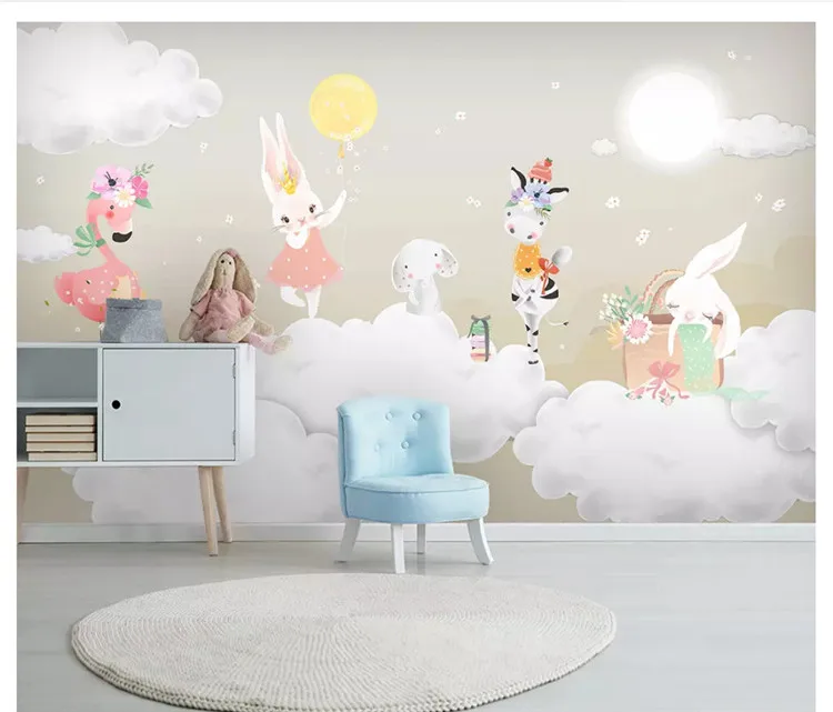 Modern silk cloth 3d wallpaper Nordic simple fashion elegant air balloon bunny children's room wall papers home decor
Modern silk cloth 3d wallpaper Nordic simple fashion elegant air balloon bunny children's room wall papers home decor