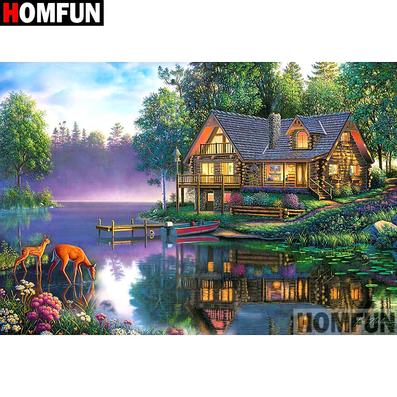 HOMFUN Full Square/Round Drill 5D DIY Diamond Painting "House landscape" Embroidery Cross Stitch 3D Home Decor A10539
HOMFUN Full Square/Round Drill 5D DIY Diamond Painting "House landscape" Embroidery Cross Stitch 3D Home Decor A10539