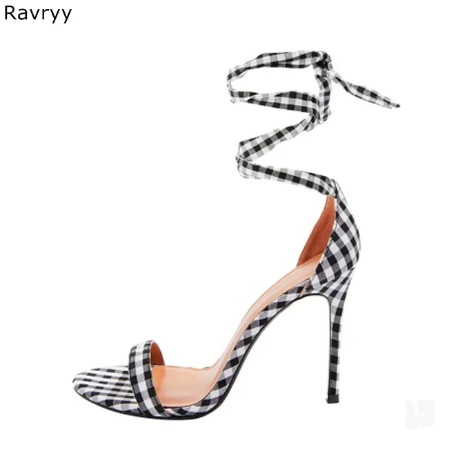 Summer Woman sandals black white squares high heels ankle lace up cover heel Sexy Pumps thin heel female party dress shoes
Summer Woman sandals black white squares high heels ankle lace up cover heel Sexy Pumps thin heel female party dress shoes