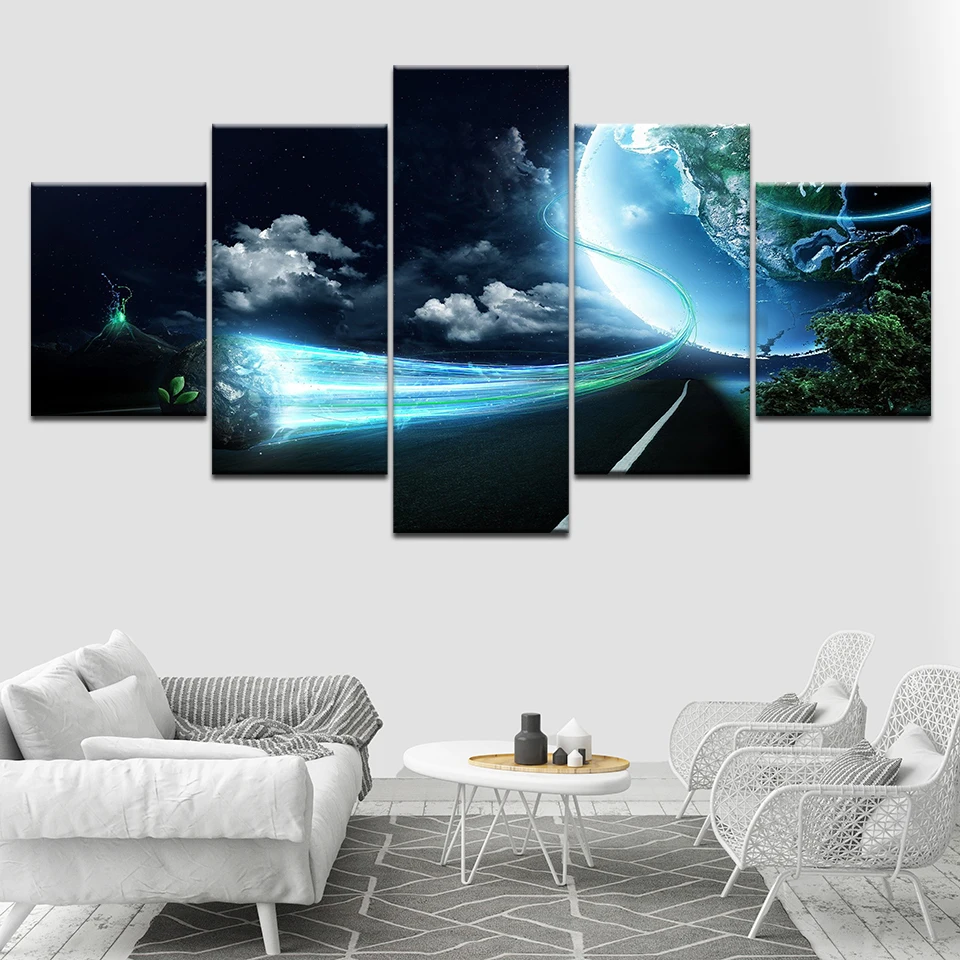 Canvas Painting abstract cloudy and moon landscape Wall Art Pictures 5 Pieces Modular Wallpapers Poster Print Home Decor
Canvas Painting abstract cloudy and moon landscape Wall Art Pictures 5 Pieces Modular Wallpapers Poster Print Home Decor