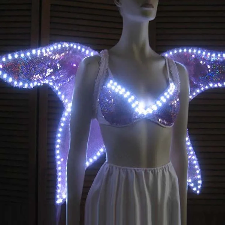 2015 New Design Led Luminous Glowing Costume Wing + Bra Clothes Festive Party Supplies Stage Performance Women Clothing Costume
2015 New Design Led Luminous Glowing Costume Wing + Bra Clothes Festive Party Supplies Stage Performance Women Clothing Costume