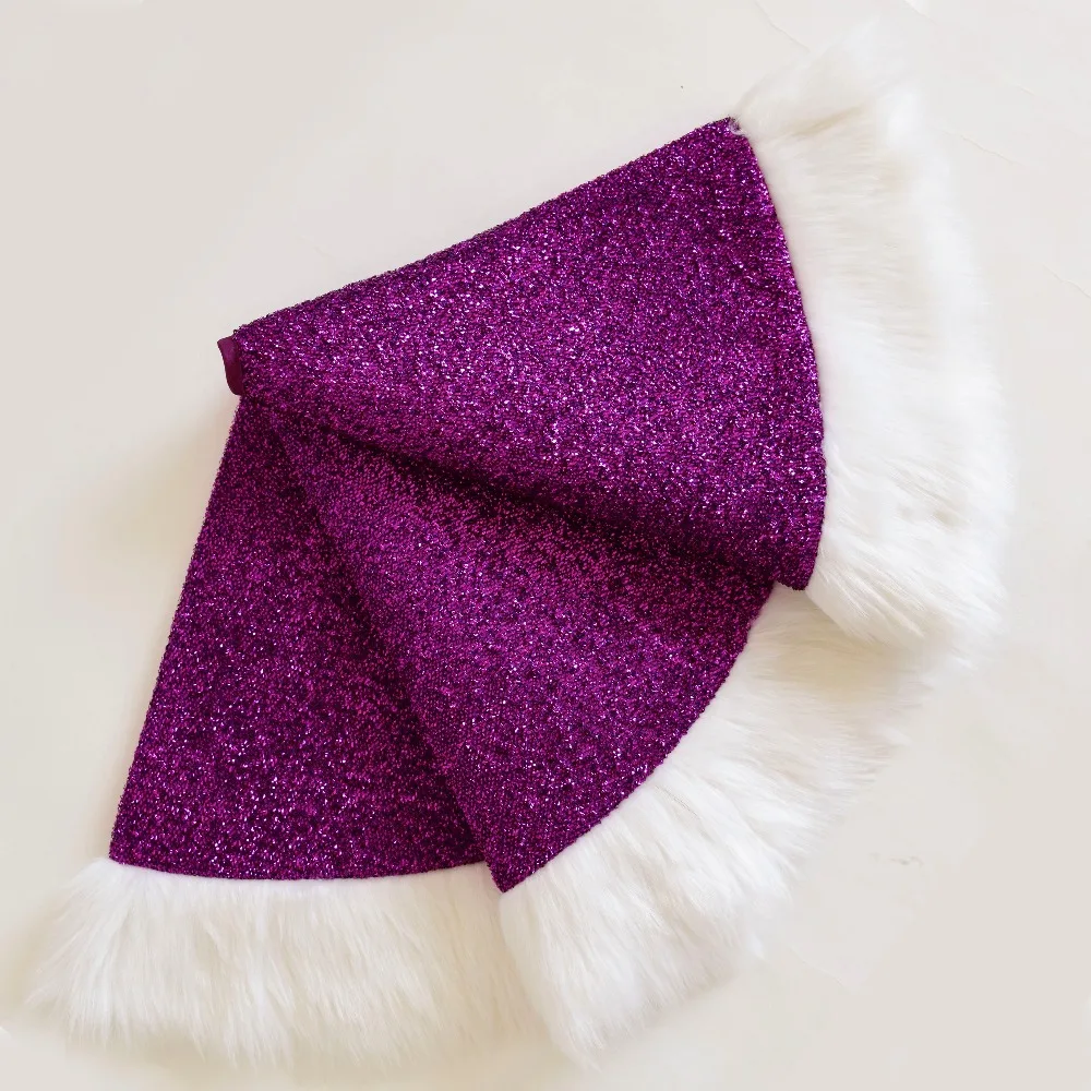 Sorrento 50" Boucle Shiny Glitter Luxury Christmas Tree Skirt with white faux fur border Purple Color skirt Christmas decoration
Sorrento 50" Boucle Shiny Glitter Luxury Christmas Tree Skirt with white faux fur border Purple Color skirt Christmas decoration