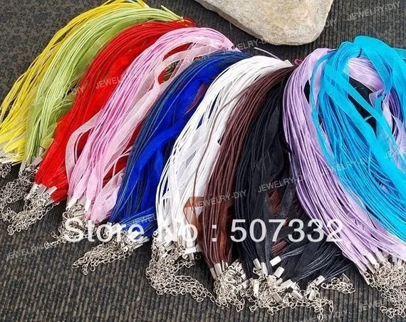 Free Shipping!! 100pcs Organza Wax Necklace Ribbon Cord Strap Chain Assorted color CC006
Free Shipping!! 100pcs Organza Wax Necklace Ribbon Cord Strap Chain Assorted color CC006