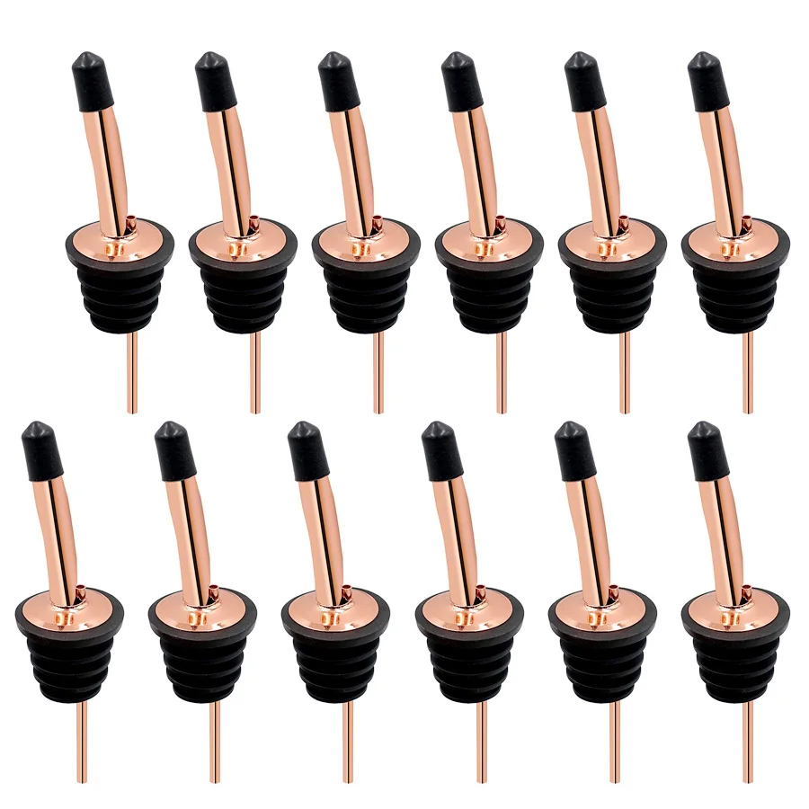 12 Pack Stainless Steel Classic Bottle Pourers Tapered Spout - Liquor Pourers with Rubber Dust Caps
12 Pack Stainless Steel Classic Bottle Pourers Tapered Spout - Liquor Pourers with Rubber Dust Caps