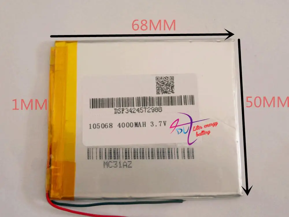 Size 105068 3.7V 4000mah tablet battery with Protection Board For PDA Tablet PCs Digital Products Fr
Size 105068 3.7V 4000mah tablet battery with Protection Board For PDA Tablet PCs Digital Products Fr
