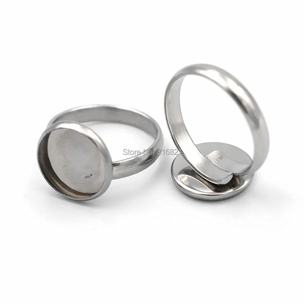 10pcs Glass Cameo Cabochons Stainless Steel Ring Findings 10mm to 25mm Round Smooth Bezel Rings Settings Blank DIY NO Fade
10pcs Glass Cameo Cabochons Stainless Steel Ring Findings 10mm to 25mm Round Smooth Bezel Rings Settings Blank DIY NO Fade