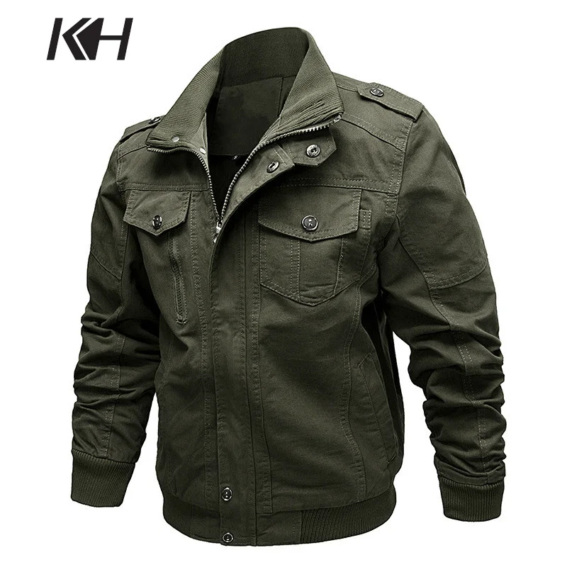 KH Autumn and Winter Men's Jacket Casual Cotton Slim Coat Men Military Tactical Jackets Bomber Jacket Jaqueta Plus Size M~6XL
KH Autumn and Winter Men's Jacket Casual Cotton Slim Coat Men Military Tactical Jackets Bomber Jacket Jaqueta Plus Size M~6XL