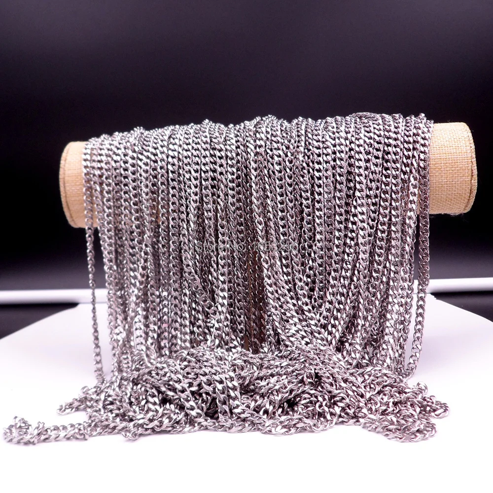 10 Meter High Quality Stainless Steel Smooth Curb Link Chain Jewelry Finding /Marking Chain DIY Necklace
10 Meter High Quality Stainless Steel Smooth Curb Link Chain Jewelry Finding /Marking Chain DIY Necklace