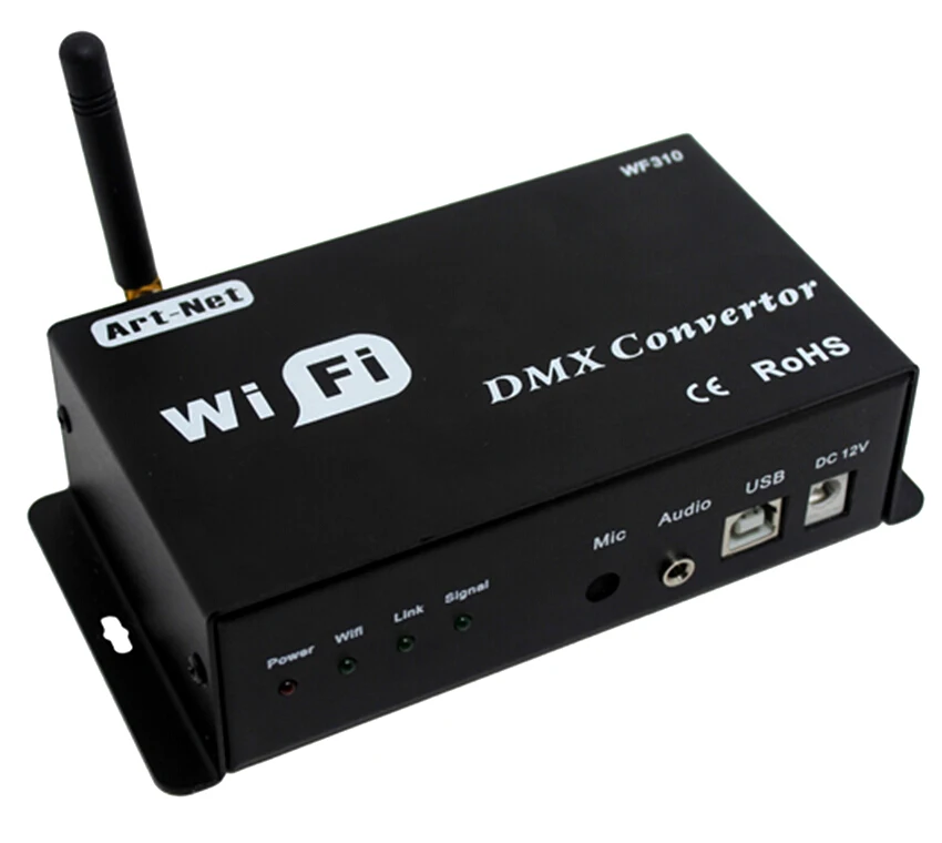 WF310 Wi-Fi Φ; DC12V WiFi to конвертер DMX; Выход: сигнал DMX 512 (адрес-136); Протокол связи: Art-net,DMX512
WF310 Wi-Fi Φ; DC12V WiFi to конвертер DMX; Выход: сигнал DMX 512 (адрес-136); Протокол связи: Art-net,DMX512
