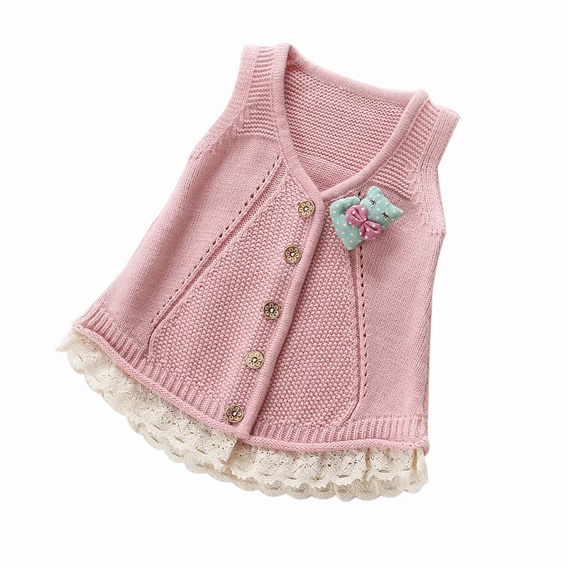 Spring Autumn Girls Fashion Lace Spliced Vest Knitted Sweater Baby Infant Kids Cute Cartoon Cardigan Newborn Child Knitwear P14
Spring Autumn Girls Fashion Lace Spliced Vest Knitted Sweater Baby Infant Kids Cute Cartoon Cardigan Newborn Child Knitwear P14