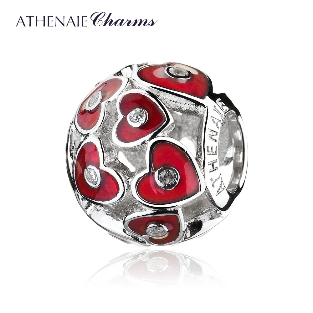 ATHENAIE 925 Sterling Silver Pave Clear CZ Red Enamel Abundance Of Love Bead Charms
ATHENAIE 925 Sterling Silver Pave Clear CZ Red Enamel Abundance Of Love Bead Charms