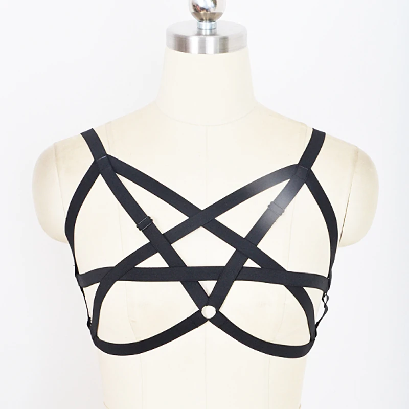 Cage Bra Body Harajuku Harness belt Pentagram Star Strappy Bondage Erotic Festival Burlesque Club Lingerie O0120
Cage Bra Body Harajuku Harness belt Pentagram Star Strappy Bondage Erotic Festival Burlesque Club Lingerie O0120