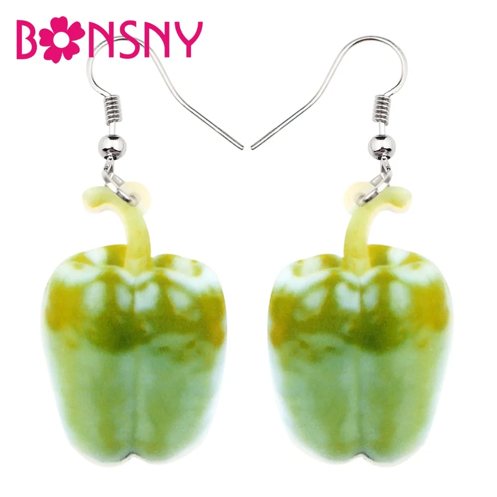 Bonsny Acrylic Cute Green Pepper Earrings Big Long Dangle Drop Fashion Vegetable Jewelry For Women Girls Ladies Teens Gift Bulk
Bonsny Acrylic Cute Green Pepper Earrings Big Long Dangle Drop Fashion Vegetable Jewelry For Women Girls Ladies Teens Gift Bulk