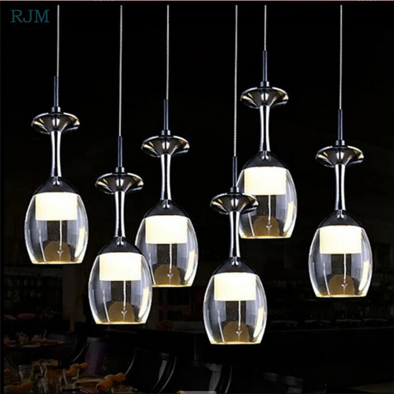 Modern Crystal Pendant Lights Goblet Glass Hanglamp Kitchen LED Light Fixture Christmas Decorations for Home Dining Room Lights
Modern Crystal Pendant Lights Goblet Glass Hanglamp Kitchen LED Light Fixture Christmas Decorations for Home Dining Room Lights