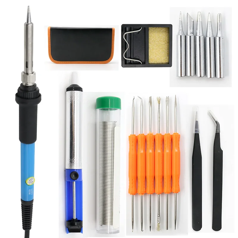 High quality direct selling 110V60W electric soldering iron suit 19 sets of adjustable temperature soldering pen set
High quality direct selling 110V60W electric soldering iron suit 19 sets of adjustable temperature soldering pen set