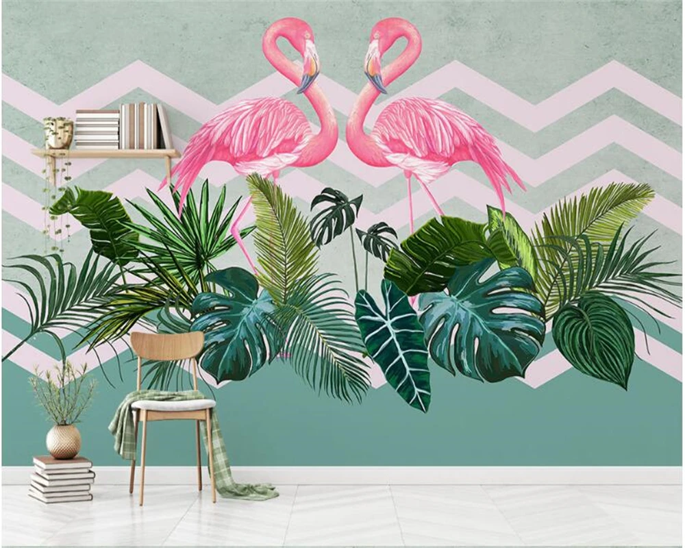 beibehang Classic personality silk cloth wall paper Nordic minimalist tropical plants flamingo TV sofa background 3d wallpaper
beibehang Classic personality silk cloth wall paper Nordic minimalist tropical plants flamingo TV sofa background 3d wallpaper