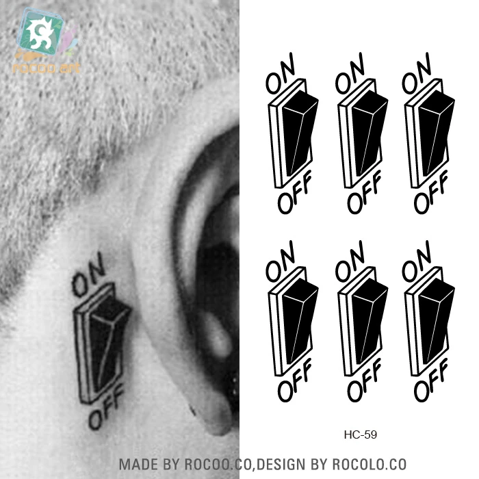 HC-59/ Black Switch G-Dragon with the same GD Temporary Tattoo Black Cool ON/OFF Waterproof Tattoo Sticker Men
HC-59/ Black Switch G-Dragon with the same GD Temporary Tattoo Black Cool ON/OFF Waterproof Tattoo Sticker Men