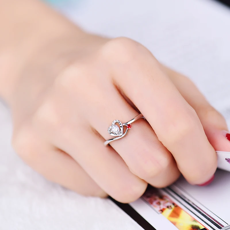 LANMI Heart Shape Rings Jewelry Genuine 18Kt White Gold Bling 0.1ct Diamond Wedding Promised Ring Ruby for Women Loving Gift
LANMI Heart Shape Rings Jewelry Genuine 18Kt White Gold Bling 0.1ct Diamond Wedding Promised Ring Ruby for Women Loving Gift