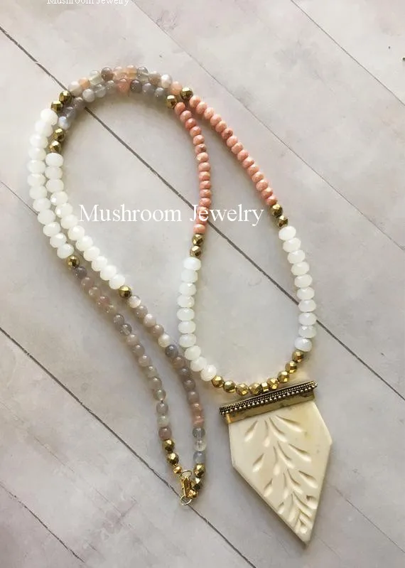 Boho Chic Long Crystal And Mixed Stones Boho Chic Arrow Pendant Stone Necklace,Boho Spike Pendant Necklace
Boho Chic Long Crystal And Mixed Stones Boho Chic Arrow Pendant Stone Necklace,Boho Spike Pendant Necklace