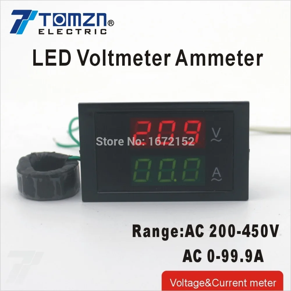 Dual LED display Voltage and current meter panel voltmeter ammeter range AC 200-450V 0-99.9A
Dual LED display Voltage and current meter panel voltmeter ammeter range AC 200-450V 0-99.9A