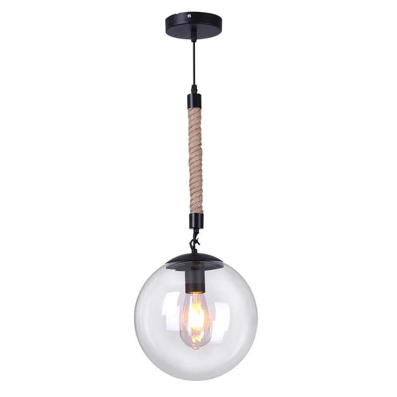 Loft Vintage retro Industrial Hemp rope clear glass Pendant Light style iron edison glass for Living Room Cafe bar pendant lamp
Loft Vintage retro Industrial Hemp rope clear glass Pendant Light style iron edison glass for Living Room Cafe bar pendant lamp