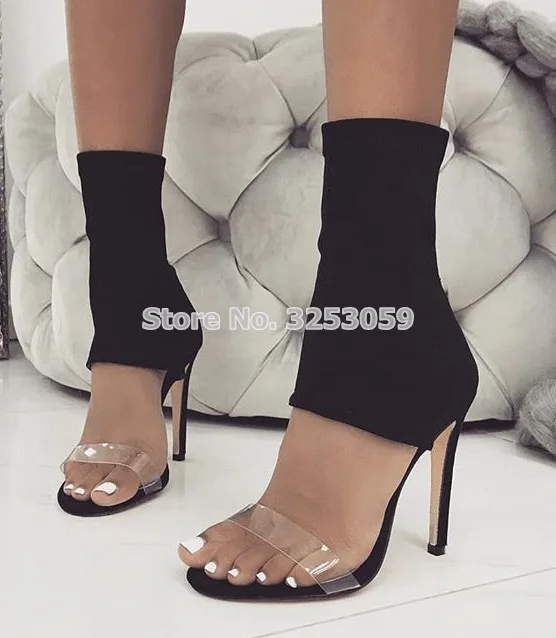 ALMUDENA Evelyn Nude Black Blue Mustard Suede Clear Ankle Stiletto Heels Transparent PVC Cut-out Open Toe Short Boots Sandals
ALMUDENA Evelyn Nude Black Blue Mustard Suede Clear Ankle Stiletto Heels Transparent PVC Cut-out Open Toe Short Boots Sandals