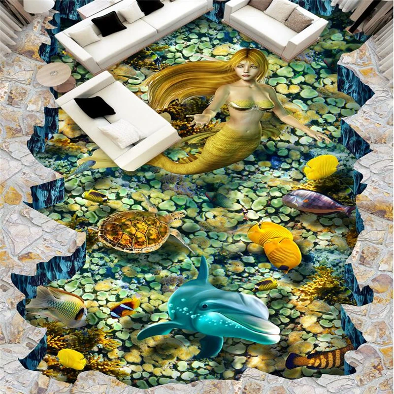 beibehang Custom Photo Wallpaper Wall Painting Wall Stickers Underwater World Mermaid Outdoor 3D Floor Painting papel de parede
beibehang Custom Photo Wallpaper Wall Painting Wall Stickers Underwater World Mermaid Outdoor 3D Floor Painting papel de parede