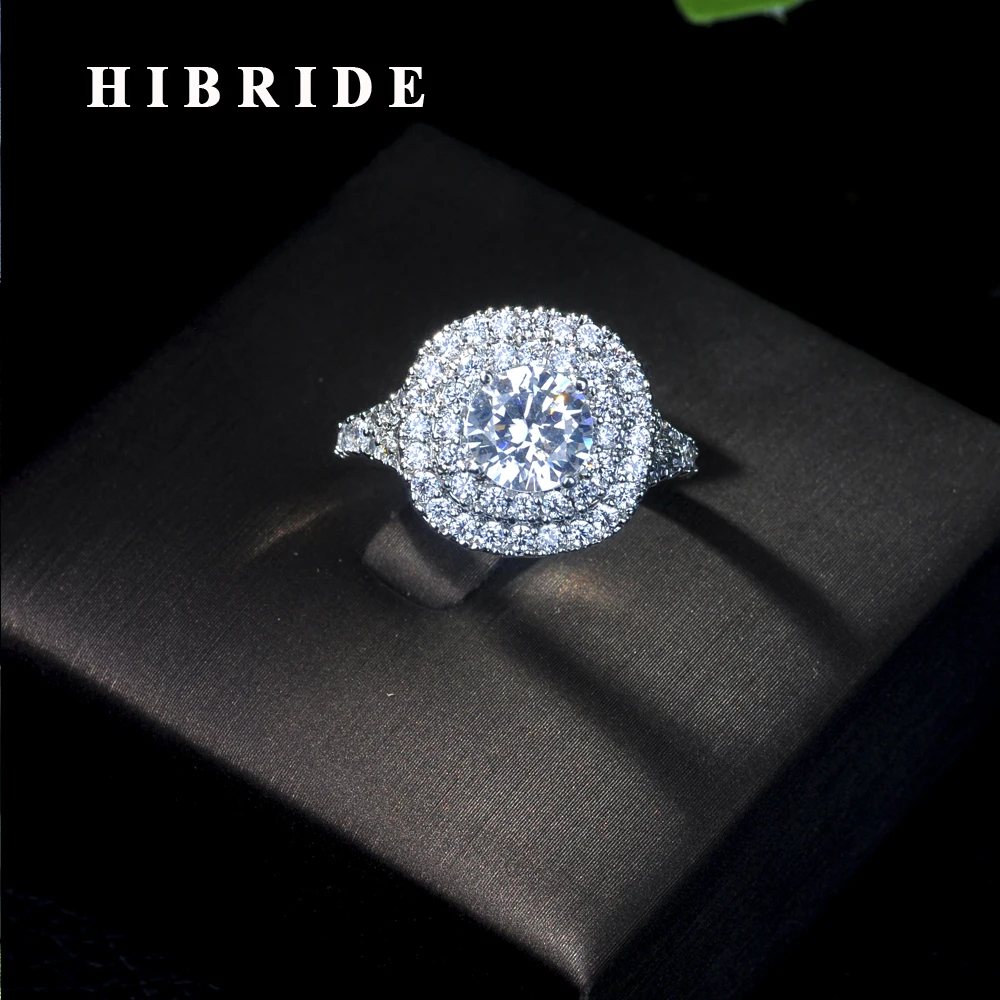 HIBRIDE Luxurious Cubic Zirconia Wedding Engagement Party Jewelry Crown Shape Big Round Stone Rings For Women R-13
HIBRIDE Luxurious Cubic Zirconia Wedding Engagement Party Jewelry Crown Shape Big Round Stone Rings For Women R-13