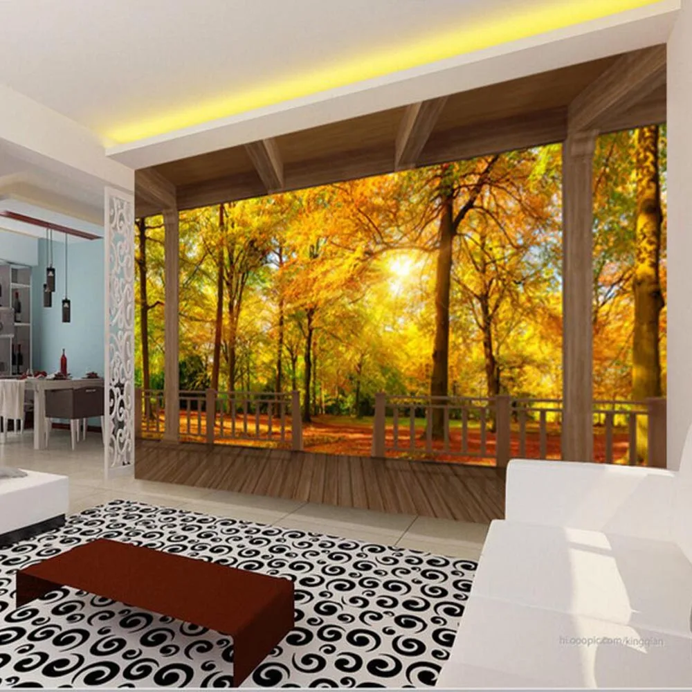 Wood House Balcony Autumn Tree Scenery Photo Mural Wallpapers Roll 3d papel de parede Modern Wallpaper Wall Paper
Wood House Balcony Autumn Tree Scenery Photo Mural Wallpapers Roll 3d papel de parede Modern Wallpaper Wall Paper