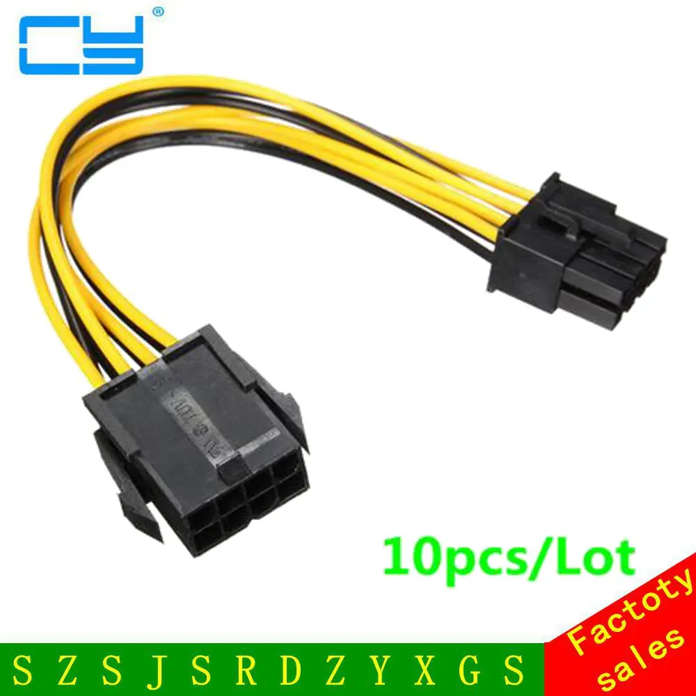 10pcs/Lot 18AWG PCI-E 8 Pins Male to 8 Pins Female PCI Molex IDE Express Power Extension Cable Adapter For Video Card
10pcs/Lot 18AWG PCI-E 8 Pins Male to 8 Pins Female PCI Molex IDE Express Power Extension Cable Adapter For Video Card