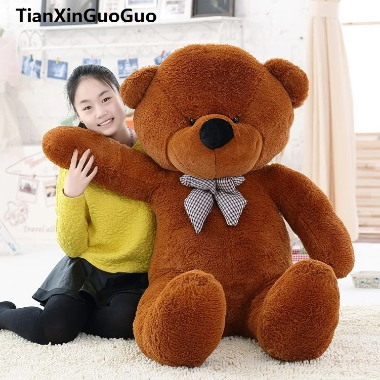 fillings toy large 140cm brown bear plush toy bowtie teddy bear doll soft hugging pillow Christmas gift w0188
fillings toy large 140cm brown bear plush toy bowtie teddy bear doll soft hugging pillow Christmas gift w0188