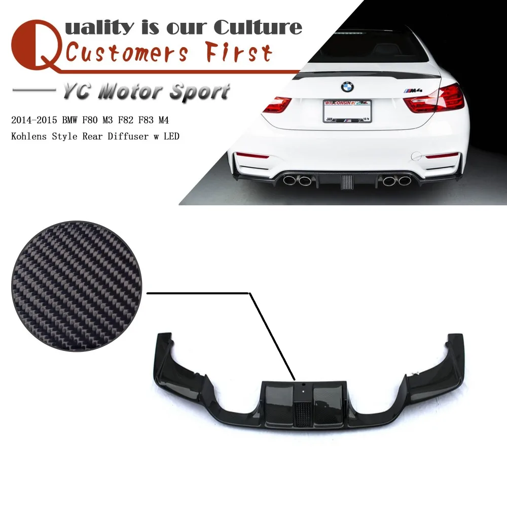 Car Accessories Carbon Fiber KLS Style Rear Diffuser Fit For 2014-2015 F80 M3 F82 F83 M4 Rear Diffuser with LED
Car Accessories Carbon Fiber KLS Style Rear Diffuser Fit For 2014-2015 F80 M3 F82 F83 M4 Rear Diffuser with LED